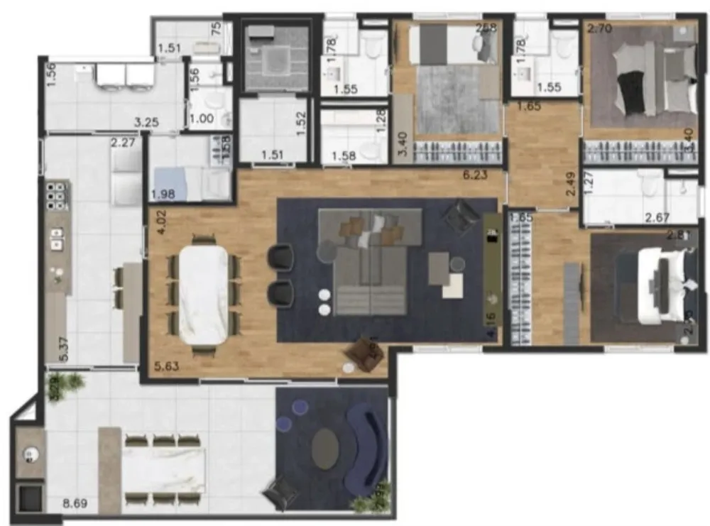 Apartamento, 3 quartos, 128 m² - Foto 16