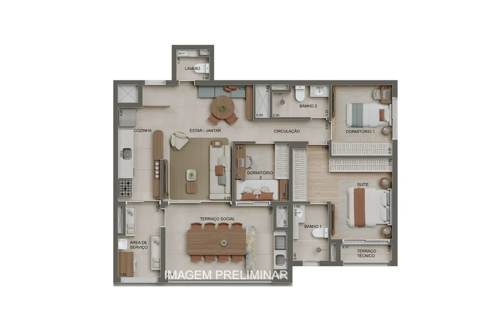 Apartamento, 3 quartos, 99 m² - Foto 8