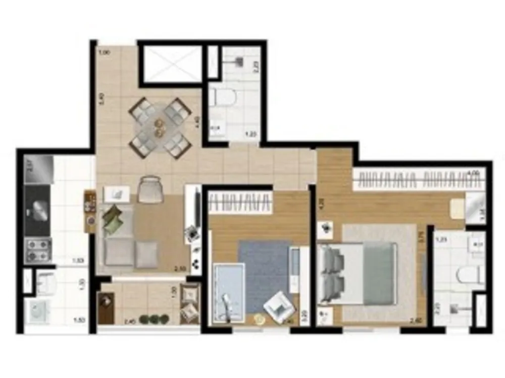 Apartamento, 2 quartos, 56 m² - Foto 7