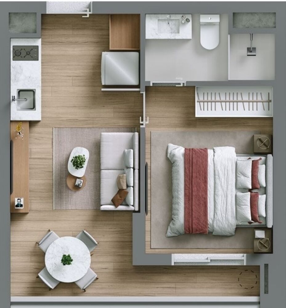 Apartamento, 1 quarto, 48 m² - Foto 4