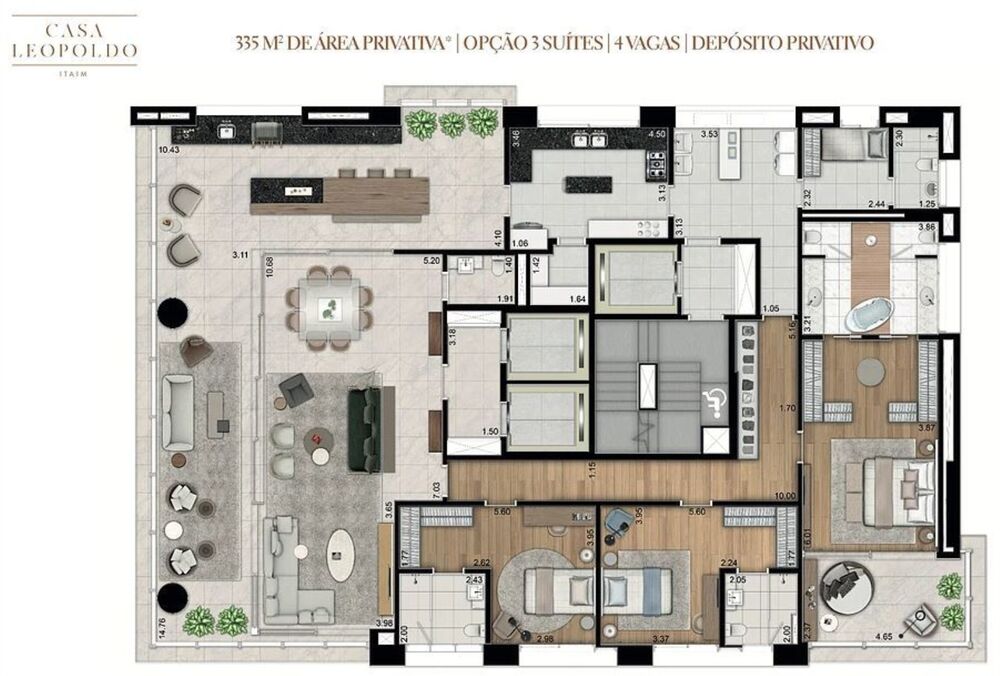 Apartamento, 4 quartos, 335 m² - Foto 3