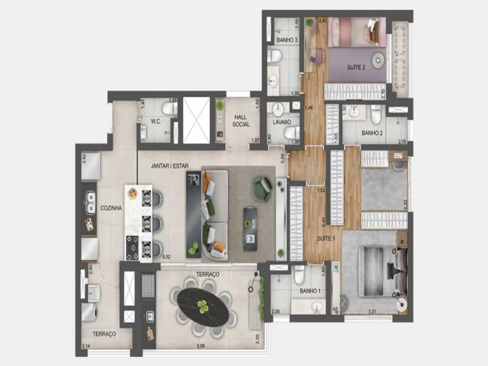 Apartamento, 4 quartos, 169 m² - Foto 4