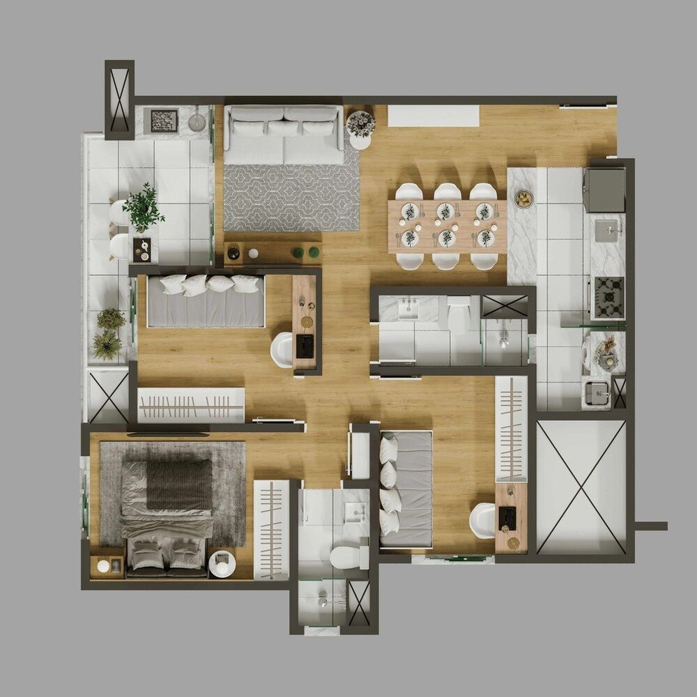 Apartamento, 2 quartos, 54 m² - Foto 1