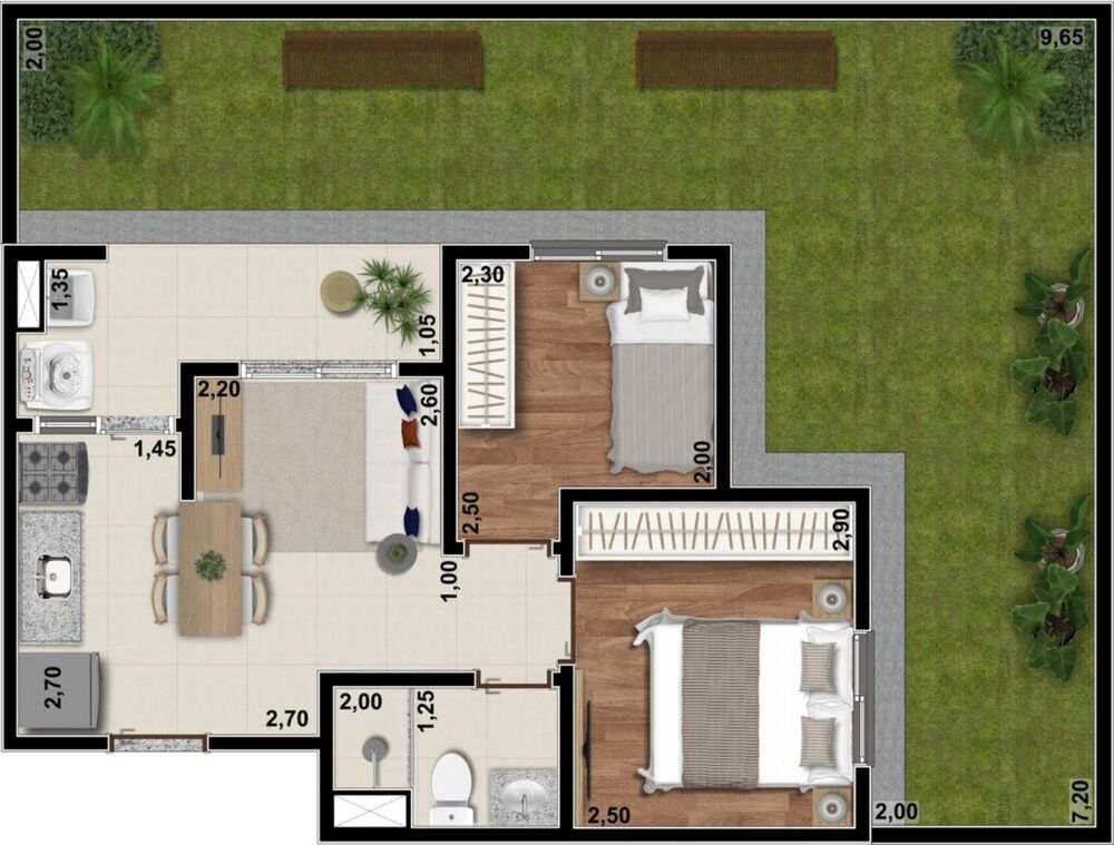 Apartamento, 2 quartos, 24 m² - Foto 1