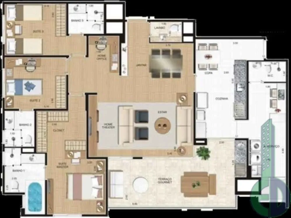 Apartamento, 3 quartos, 142 m² - Foto 12