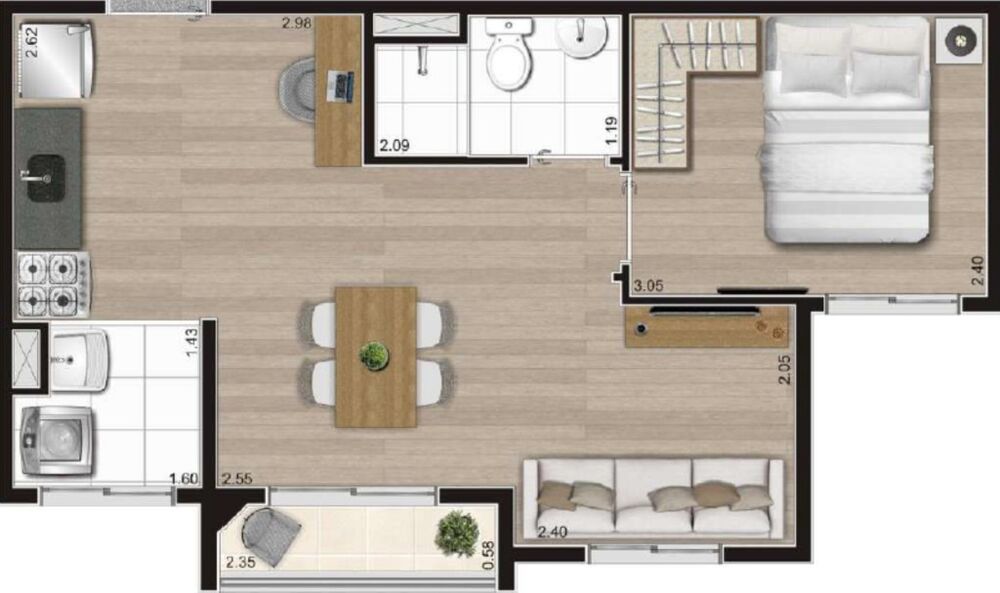 Apartamento, 2 quartos, 37 m² - Foto 6