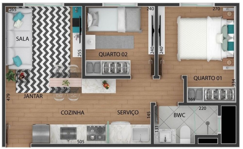 Apartamento, 2 quartos, 40 m² - Foto 4