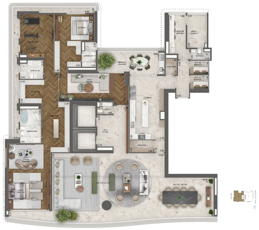 Apartamento, 4 quartos, 372 m² - Foto 5