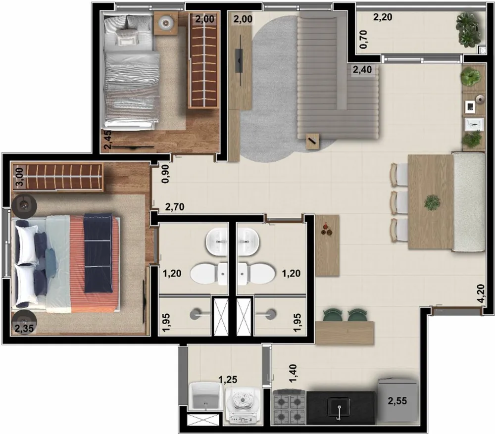 Apartamento, 2 quartos, 39 m² - Foto 5