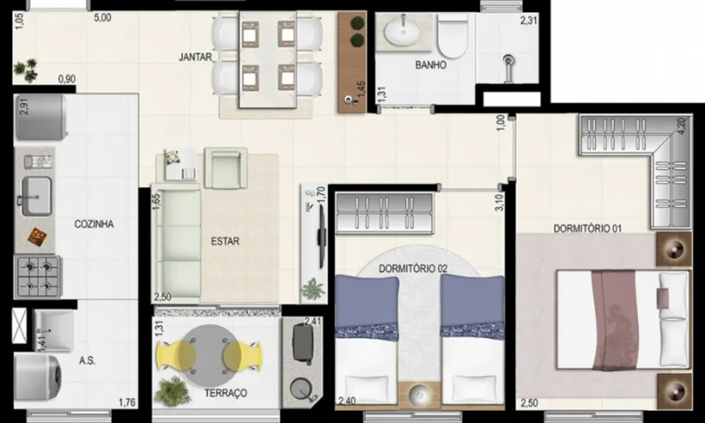 Apartamento, 2 quartos, 55 m² - Foto 10