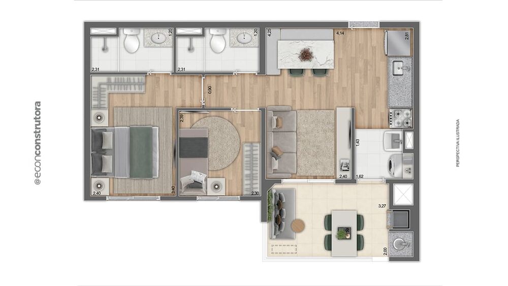 Apartamento, 3 quartos, 69 m² - Foto 8