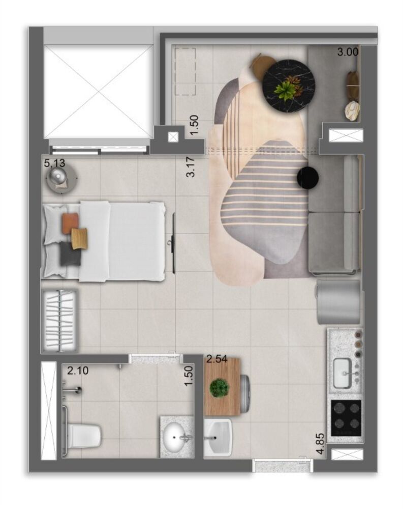 Apartamento, 1 quarto, 41 m² - Foto 7