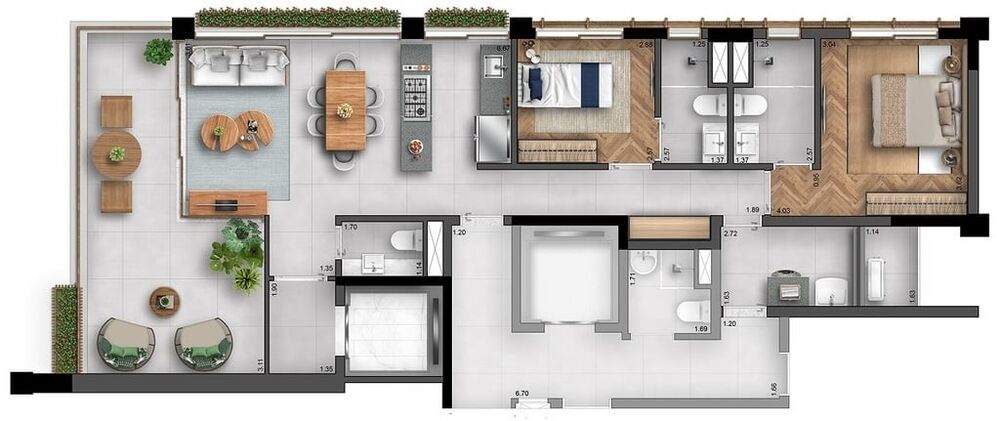 Apartamento, 3 quartos, 147 m² - Foto 3