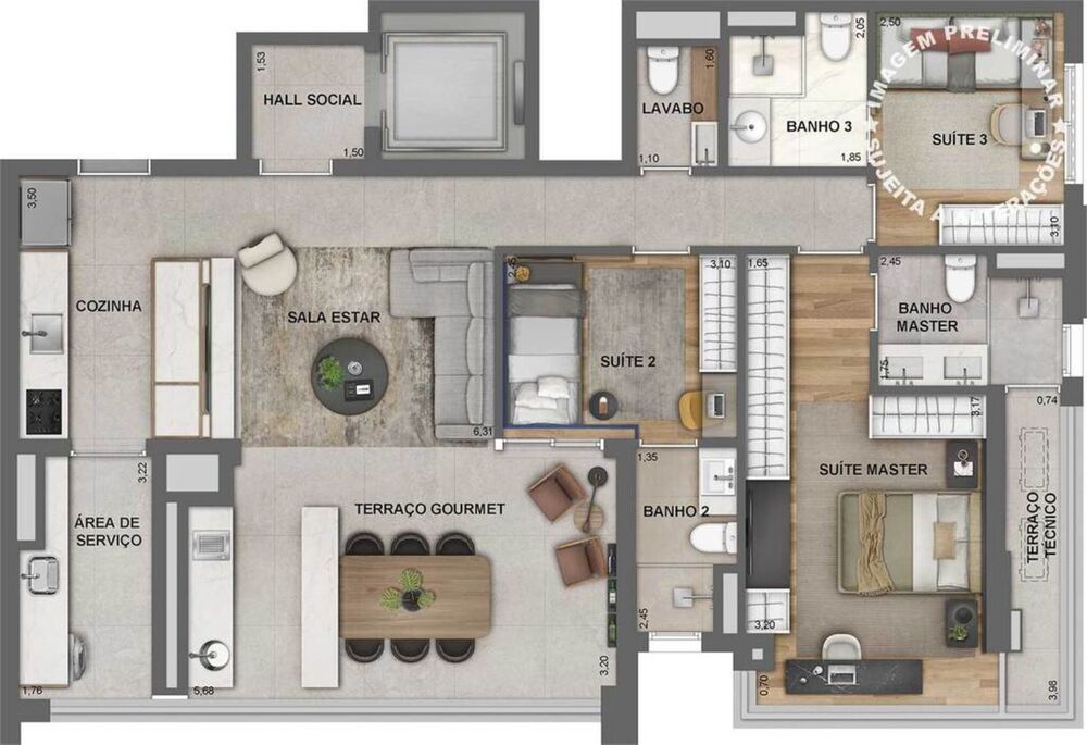 Apartamento, 2 quartos, 66 m² - Foto 1