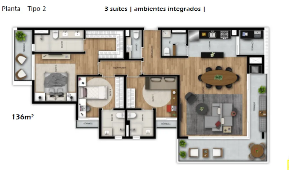 Apartamento, 3 quartos, 126 m² - Foto 7