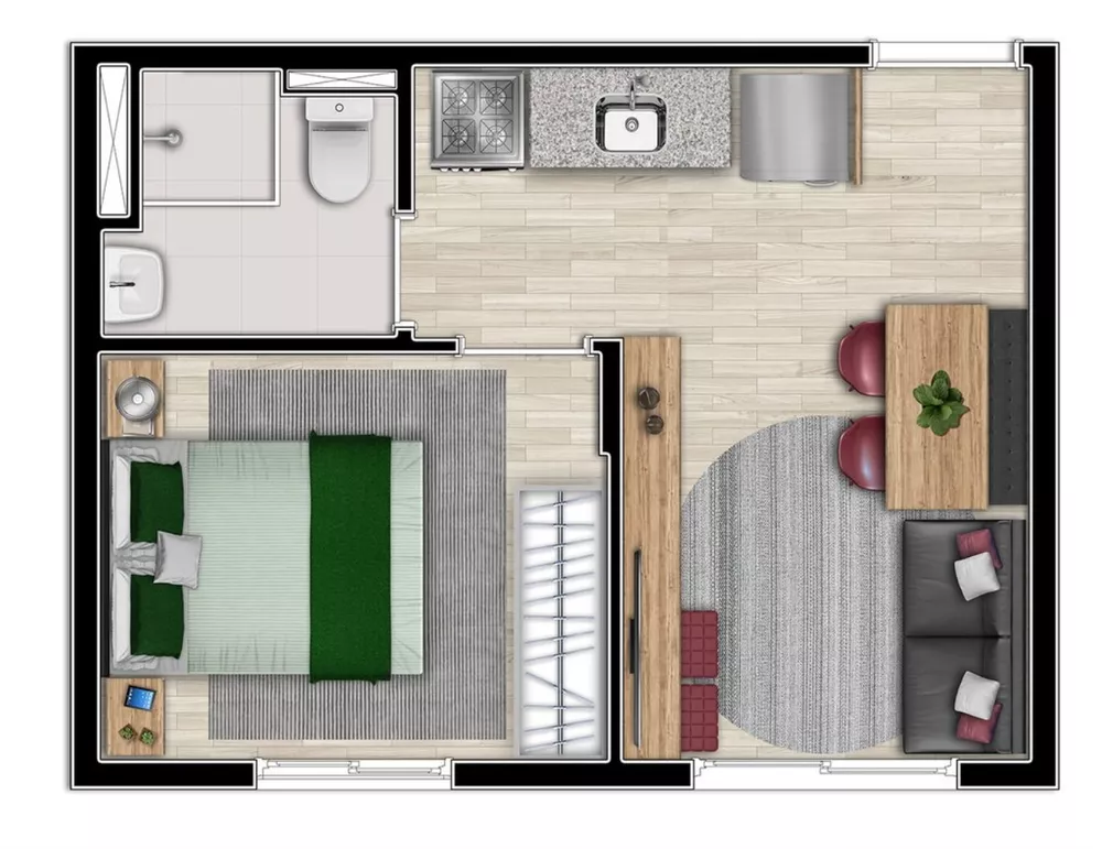 Apartamento, 1 quarto, 24 m² - Foto 7
