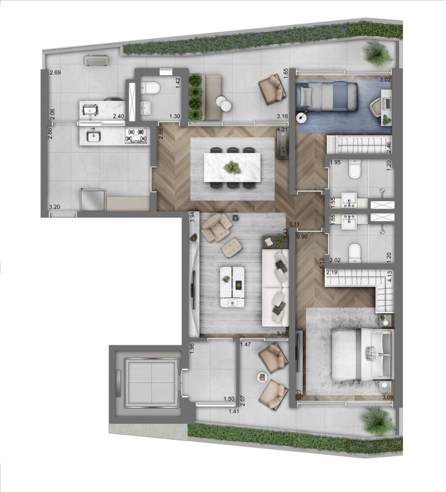 Apartamento à venda com 2 quartos, 111m² - Foto 4