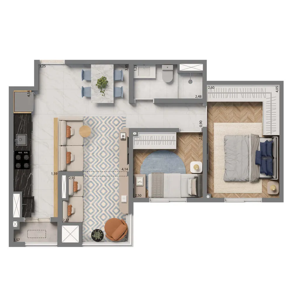 Apartamento, 2 quartos, 61 m² - Foto 12