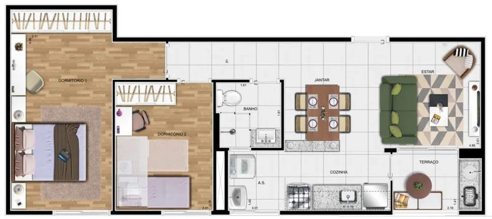 Apartamento, 2 quartos, 53 m² - Foto 12