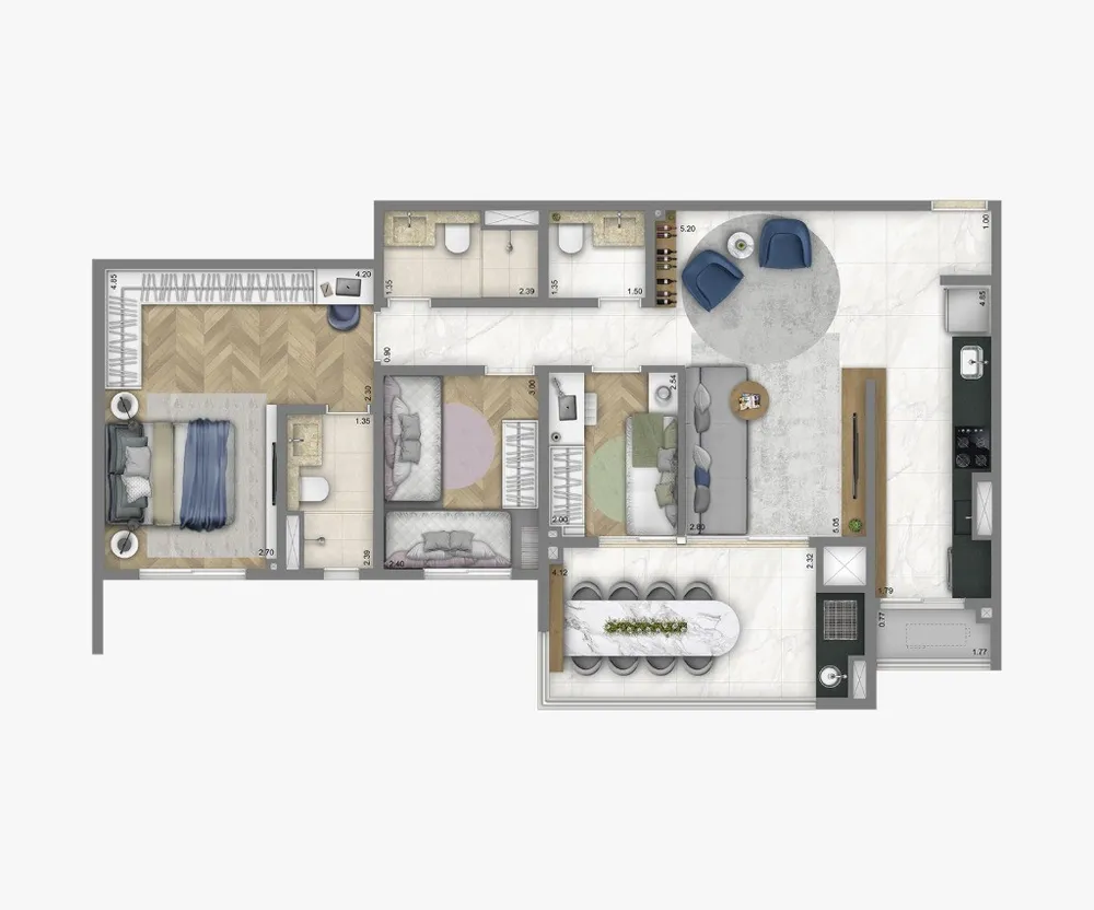 Apartamento, 3 quartos, 90 m² - Foto 9