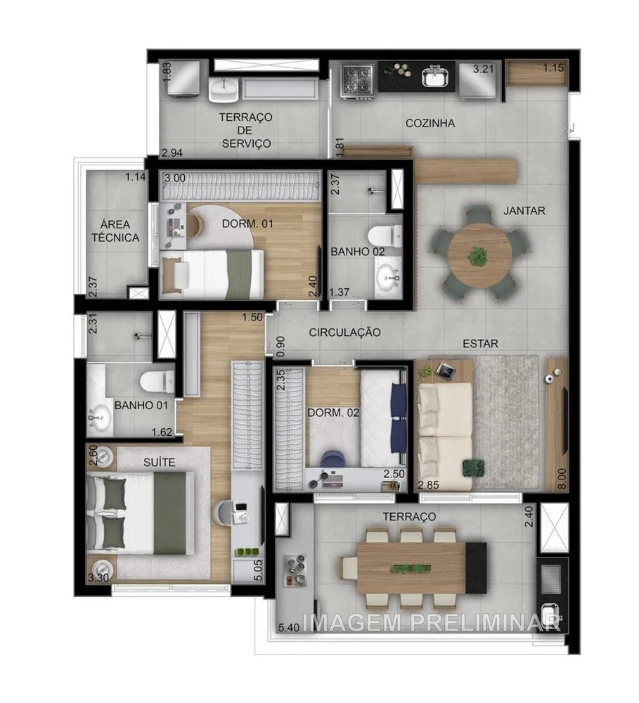 Apartamento, 3 quartos, 94 m² - Foto 11
