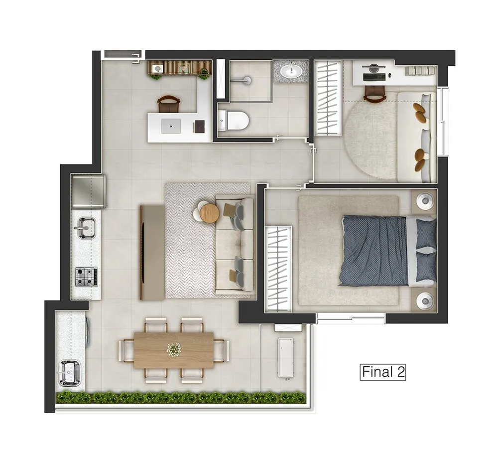 Apartamento, 2 quartos, 50 m² - Foto 14
