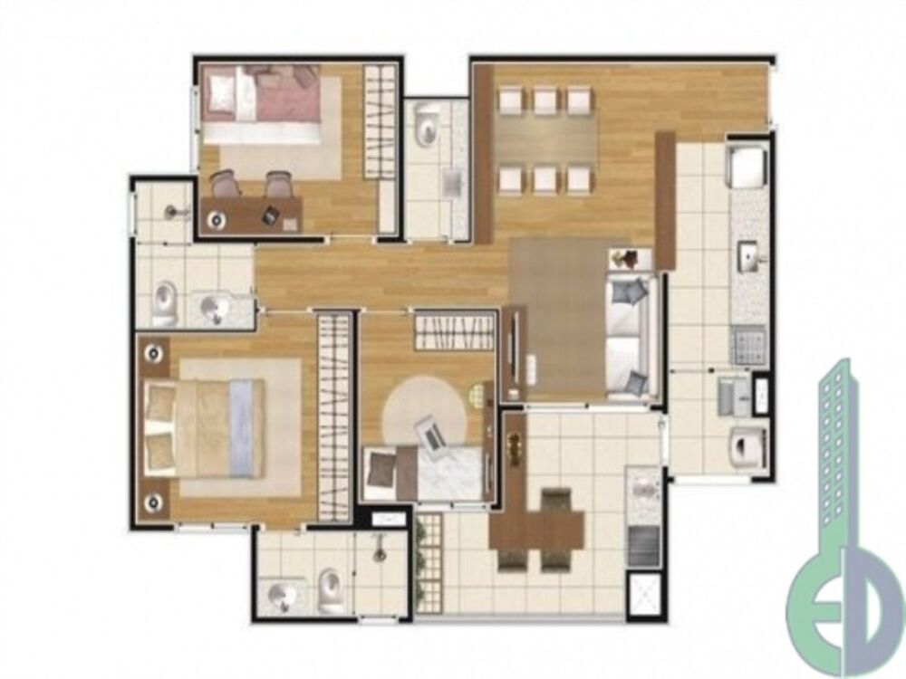 Apartamento, 3 quartos, 79 m² - Foto 3