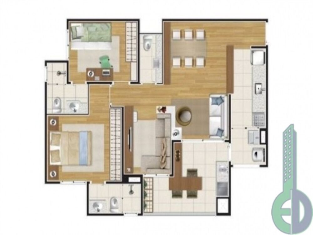 Apartamento, 3 quartos, 79 m² - Foto 2