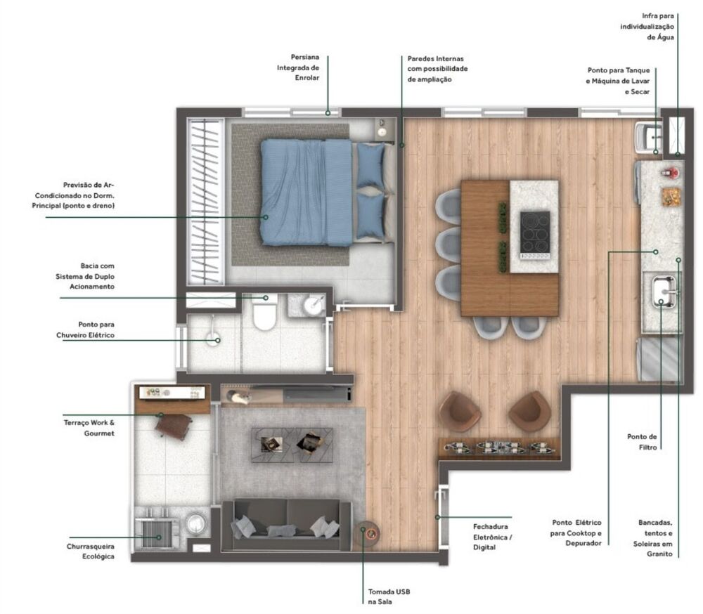 Apartamento, 2 quartos, 34 m² - Foto 19