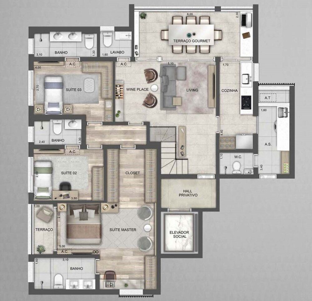 Apartamento, 3 quartos, 138 m² - Foto 12