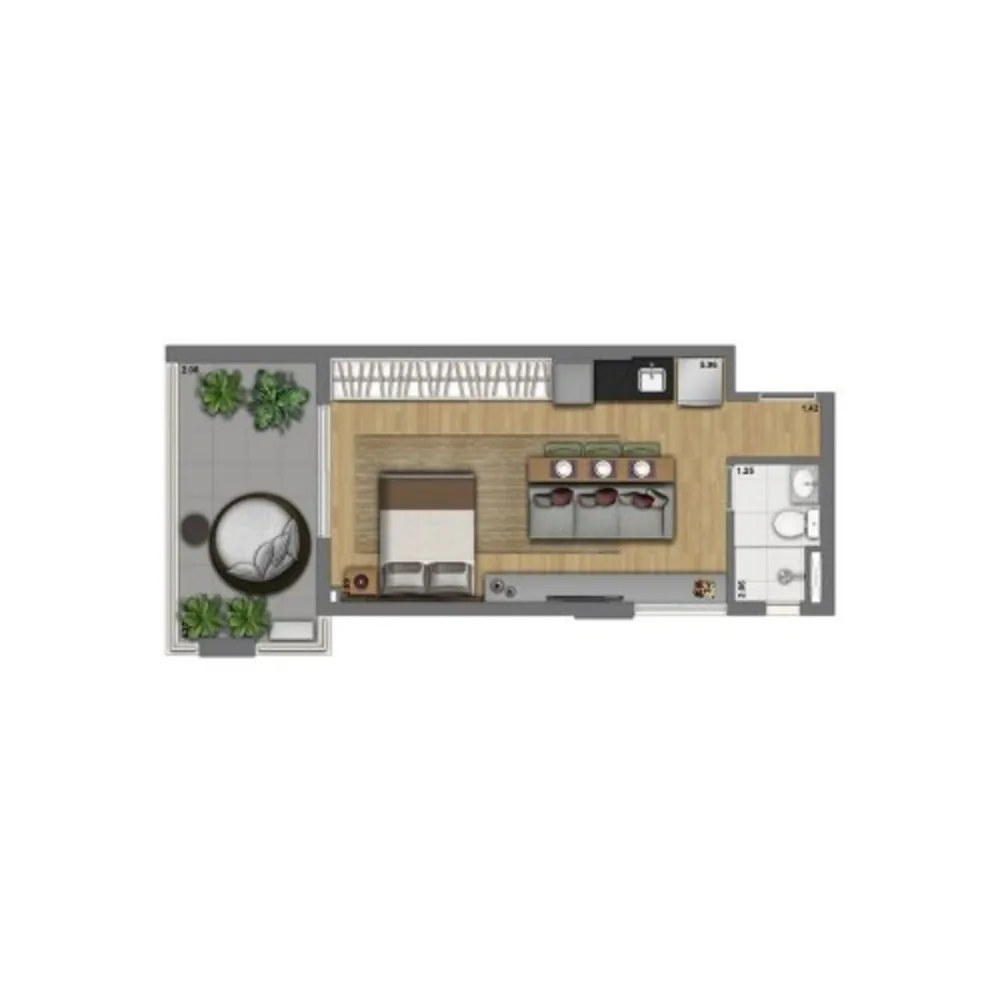 Apartamento, 1 quarto, 30 m² - Foto 11