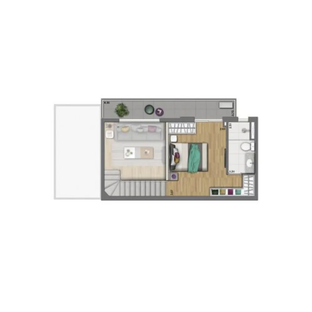 Apartamento, 1 quarto, 30 m² - Foto 8