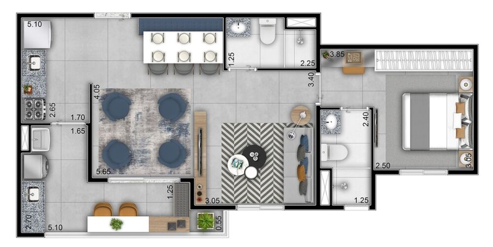 Apartamento à venda com 2 quartos, 57m² - Foto 14