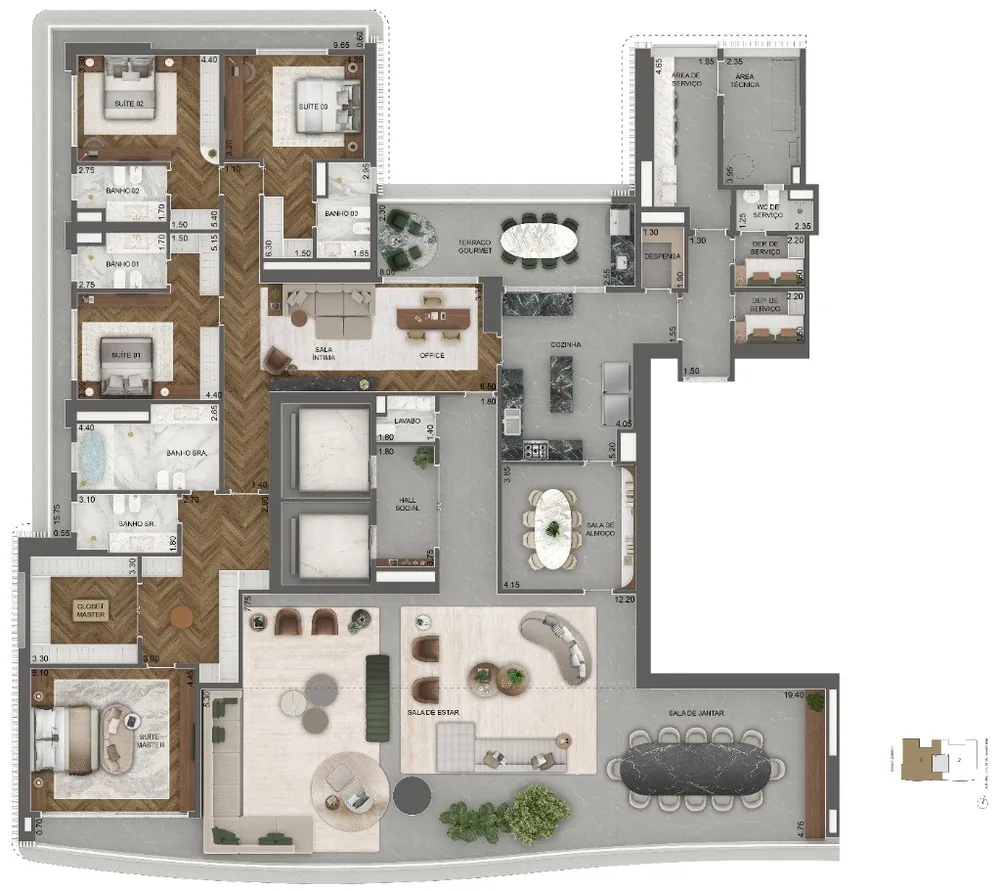 Apartamento, 4 quartos, 710 m² - Foto 5