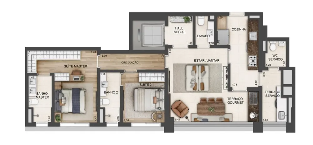 Apartamento, 3 quartos, 133 m² - Foto 12