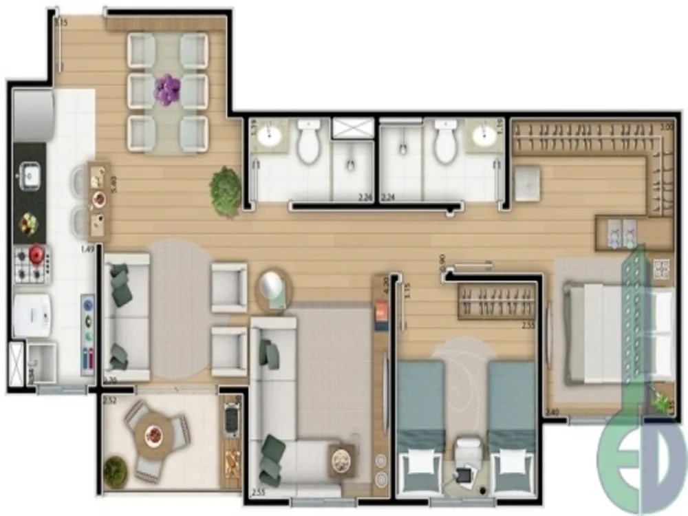 Apartamento, 2 quartos, 71 m² - Foto 5