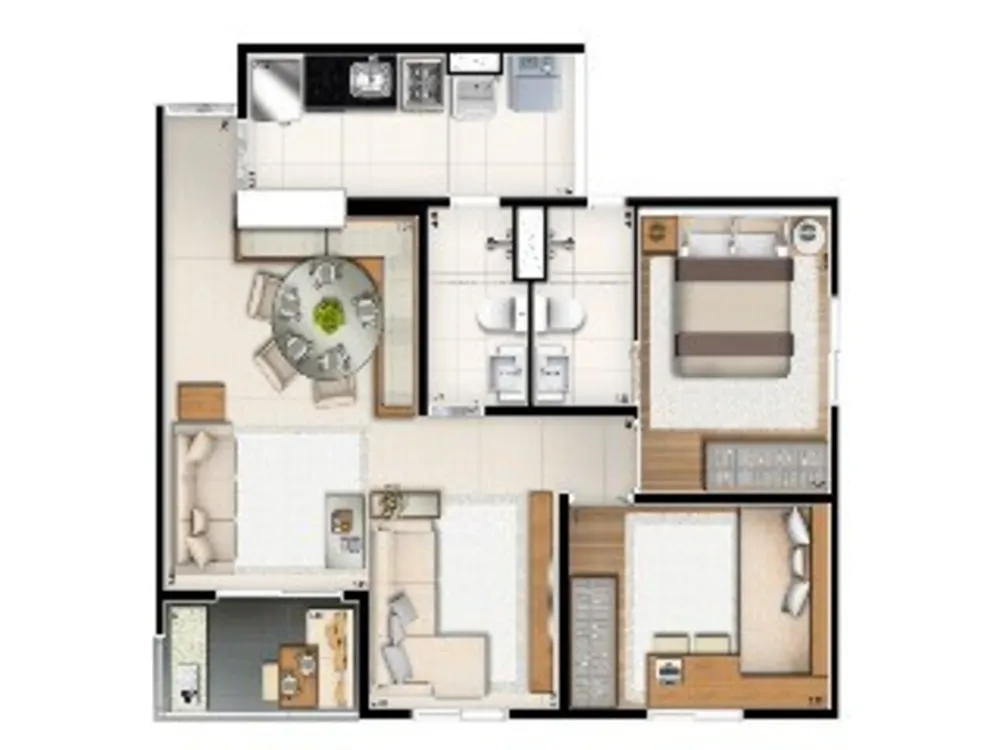 Apartamento, 3 quartos, 59 m² - Foto 5