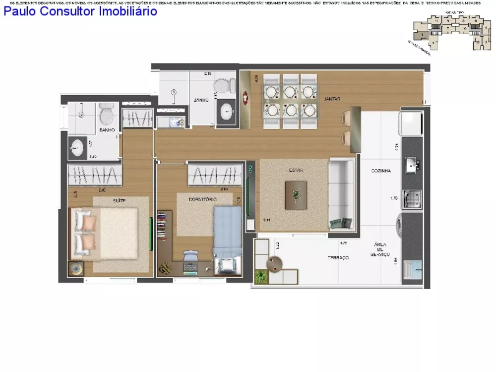 Apartamento à venda com 2 quartos, 54m² - Foto 5