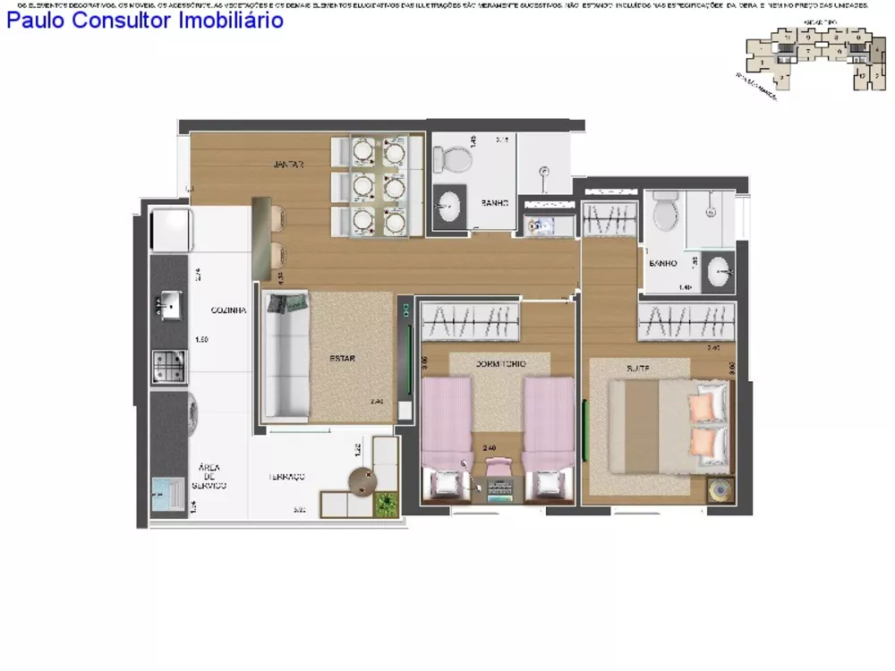 Apartamento à venda com 2 quartos, 54m² - Foto 4