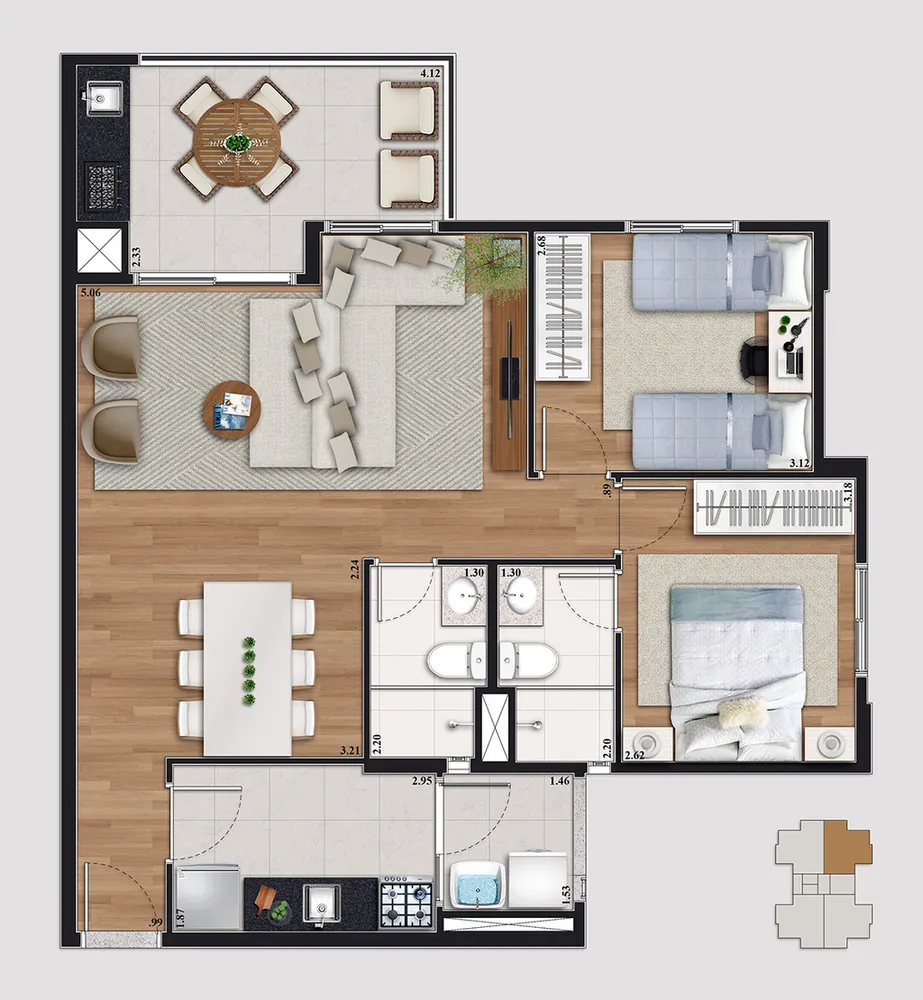 Apartamento, 3 quartos, 76 m² - Foto 12