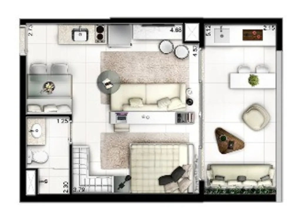 Apartamento, 1 quarto, 42 m² - Foto 12