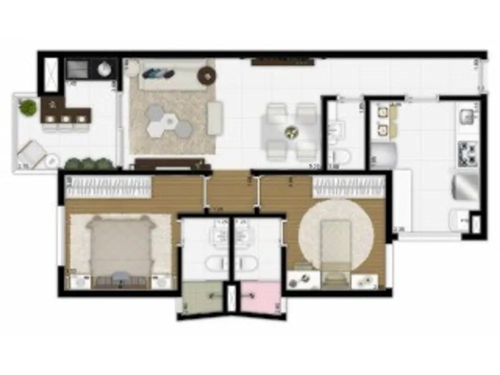 Apartamento, 2 quartos, 76 m² - Foto 2