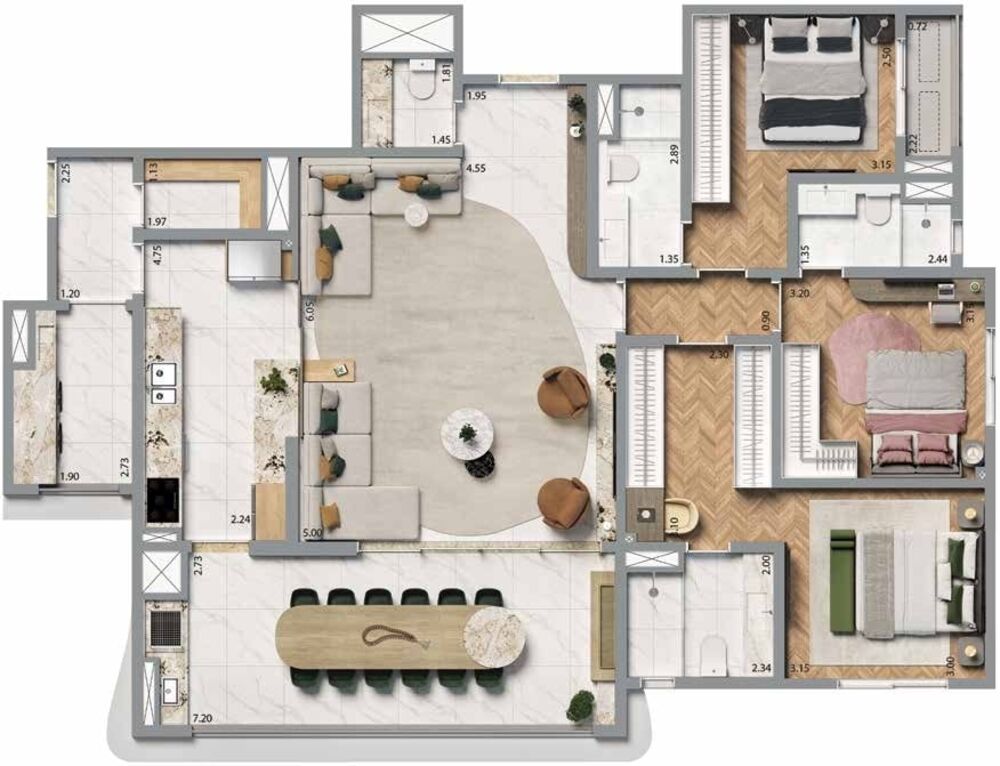 Apartamento, 3 quartos, 150 m² - Foto 8