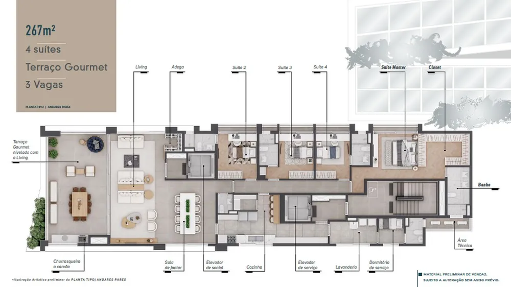 Apartamento, 4 quartos, 433 m² - Foto 6