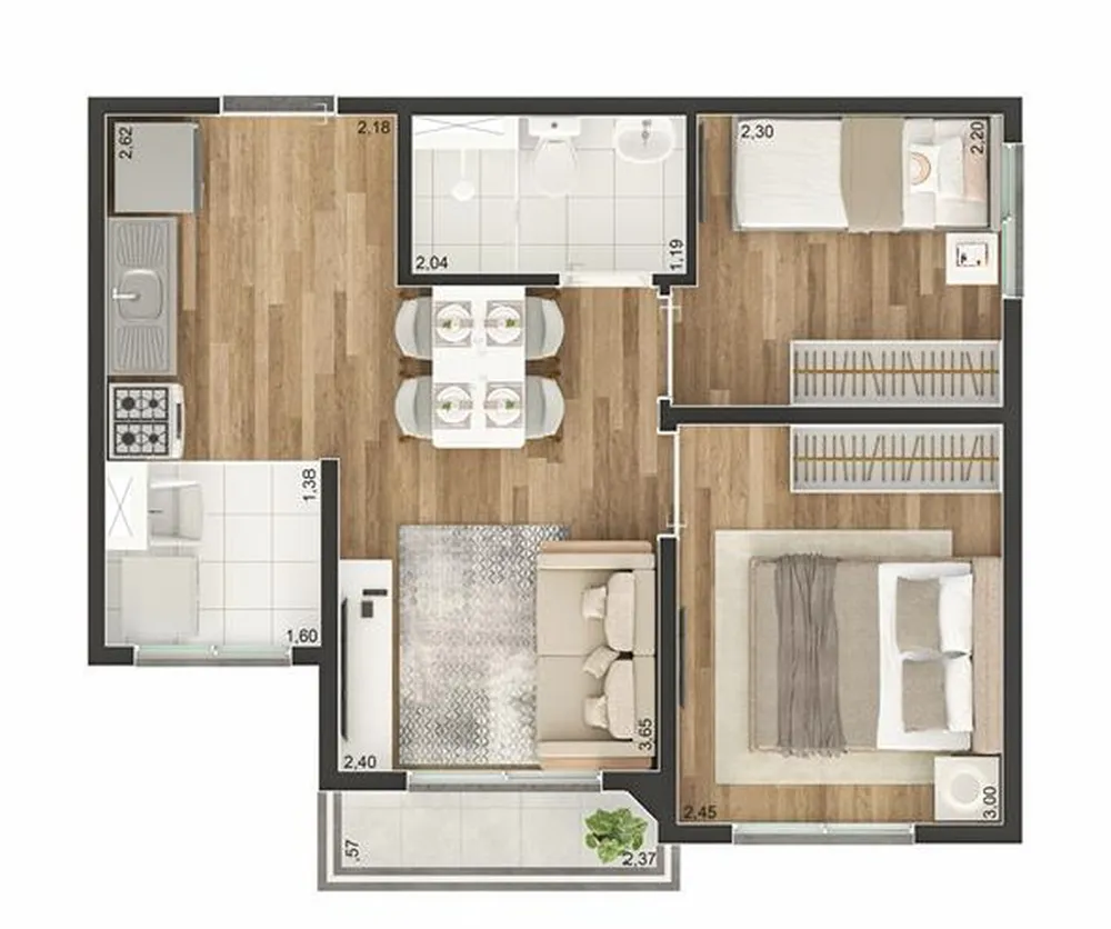 Apartamento, 2 quartos, 44 m² - Foto 5