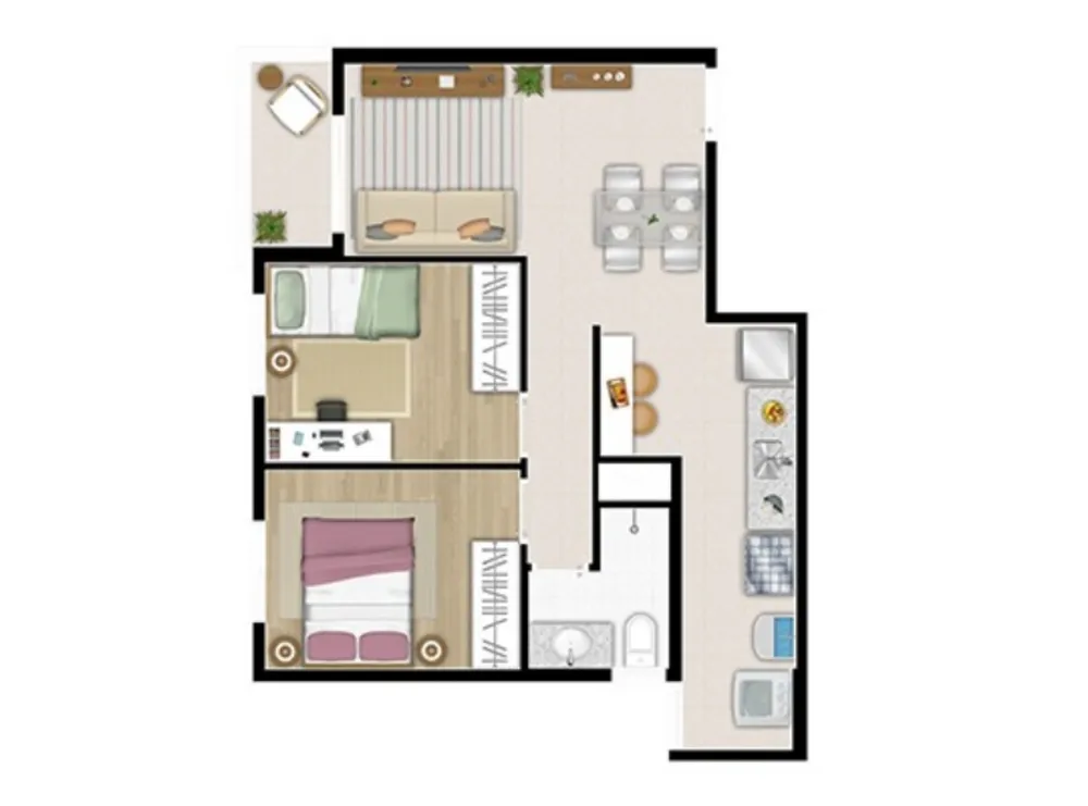 Apartamento, 2 quartos, 54 m² - Foto 8