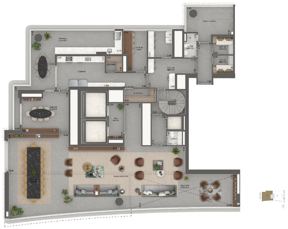 Cobertura, 4 quartos, 708 m² - Foto 5