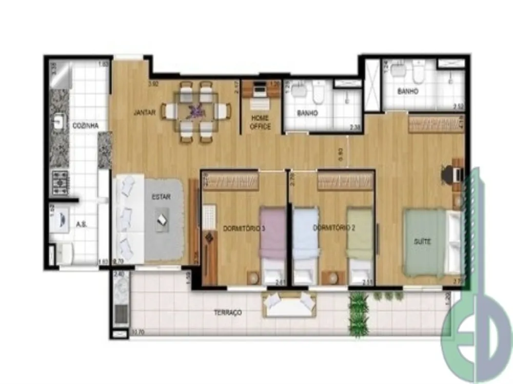 Apartamento, 3 quartos, 84 m² - Foto 6