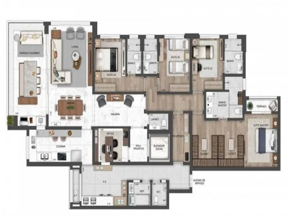 Apartamento, 4 quartos, 220 m² - Foto 8