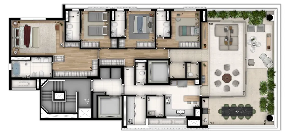 Cobertura, 4 quartos, 427 m² - Foto 11